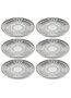 Hermia DNR0080 Juego de Platos de Servicio Porcelana Blancos 27 cm 6 Piezas